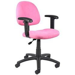 NICERFURNITURE Nicer Furniture Perfect Posture Delux Microfiber Task Chair With Adjustable Arms In In Pink