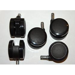 NICERFURNITURE Twin Swivel Office Chair Wheel Fixed Type Replacement Rotate Caster Roller-Safe for Hardwood Floors- Pack Of 5