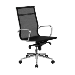 NICER INTERIOR Furniture Group Style Executive Mesh High Back Chair In Black
