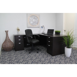 NICER INTERIOR Furniture Multi-Function Task Computer Desk Chair, Fabric, Loop Arms