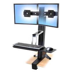 ERGOTRON Workfit-S, Dual Monitor Sit-Stand Workstation