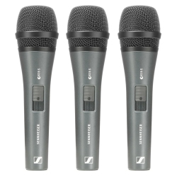 SENNHEISER E835-S Evolution Handheld Dynamic Cardioid Microphone With On/off Switch - 3-Pack