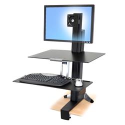 ERGOTRON Workfit-S, Single HD With Worksurface+ (Black)
