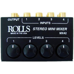 ROLLS Mx42 4-Channel Stereo Mini Mixer