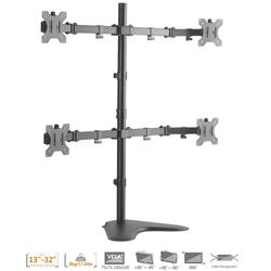 DURAMEX (Tm) Economy Quad Free Standing Monitor Stand Mount for Monitors Up to 32 Inch