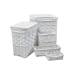 VISCOLOGIC Willow Wicker Basket Set Of 5 Pieces