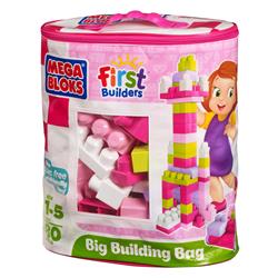 MEGA BLOCKS - Big Building Bag 80 PC (Pink)
