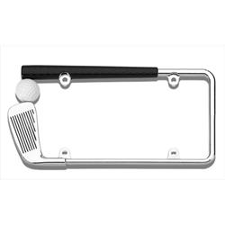 CRUISER ACCESSORIES 19509 Golf Club License Plate Frame Chrome And Painted