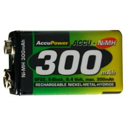 ACCUPOWER 9 Volt Nimh Battery (300 Mah)