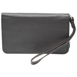 Ashlin Vita Leather Wristlet for iPhone 6/7 - Dark Brown