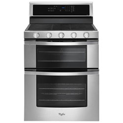Whirlpool 30" 6.0 Cu. Ft. Double Oven 5-Burner Slide-In Gas Range (WGG745S0FS) - Stainless Steel