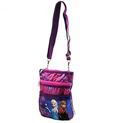 DISNEY FROZEN Anna And Elsa Classic Designed Standard Sized Kids Purse In Purple