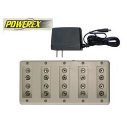 POWEREX 10 Bay 9 Volt Smart Battery Charger