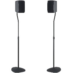 SANUS SYSTEMS Sanus Adjustable Height Speaker Stands - Extends 28"" to 38"" - Holds Satellite Speakers - Set Of 2