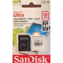 SANDISK Ultra Sdsqunb-016G-Gn3Mn 16GB 48Mb/s Uhs-I Class 10 Microsdhc Card