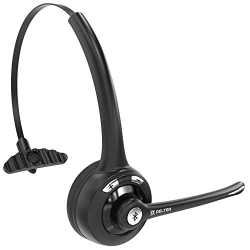 DELTON Over-The-Head Noise Canceling Bluetooth Headset In Black