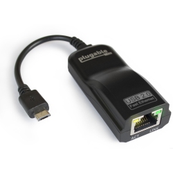 PLUGABLE USB 2.0 Otg Micro-B to 100Mbps Fast Ethernet Adapter Compatible \w Windows Tablets Pi Zero, And Some Android Devices (Asix Ax88772A Chipset)