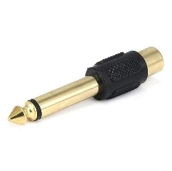 MONOPRICE 107149 6.35MM Mono Plug to Rca Jack Adaptor Plated In Gold