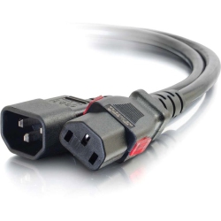 C2G 10Ft Locking C14 to C13 10A 250V Power Cord In Black