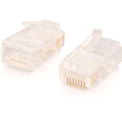 C2G Rj45 Cat5 8 X 8 Modular Plug for Round Stranded Cable - 100Pk