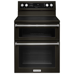 KitchenAid 30" 6.7 Cu. Ft. Double Oven 5-Element Freestanding Electric Range (YKFED500ESS) - Stainless