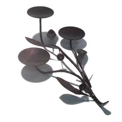 ELEGANCE 3-Lite Pillar Candle Holder