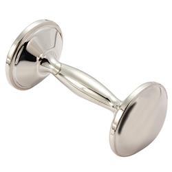 ELEGANCE Baby Dumbbell Rattle Plated In Silver