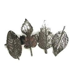 ELEGANCE Asst'd Leaf Napkin Rings Set Of 4