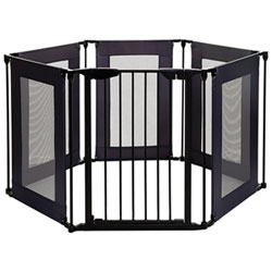 Dreambaby Brooklyn Converta Hardware-Mounted Safety Gate - Black