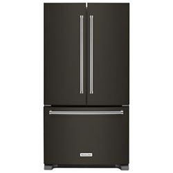 KitchenAid 36" 25.2 Cu. Ft. French Door Refrigerator (KRFF305EBS) - Black Stainless Steel