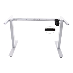 ANTHRODESK Single Motor Programmable Standing Desk (Frame Only) - In White