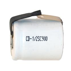 POWER PORTABLE 6-Pack 1/2 Sub C Nicd Batteries With Tabs (900 Mah)