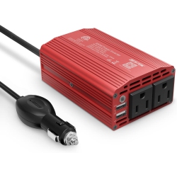 BESTEK 300W Power Inverter Dc 12V to 110V Ac Car Inverter With 4.2A Dual USB Car Adapter