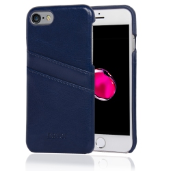 NAVOR Indus Series Premium Wallet Case for Iphone 7 Plus / 8 Plus - In Navy Blue