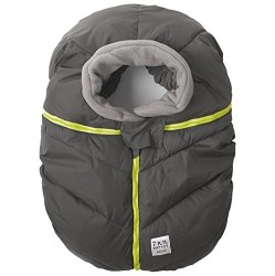 7 A.M. ENFANT 7Am Enfant Car Seat Cocoon: Infant Car Seat Cover Micro-Fleece Lined With An Elasticized Base, Metallic In Silver