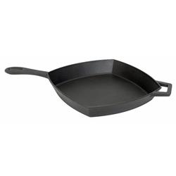BAYOU CLASSIC 7433 12 In. Cast Iron Square Skillet In Black