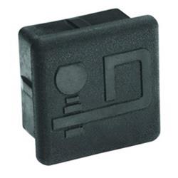 DRAW-TITE 7010 Rubber Economy Receiver Tube Cover With In. D In. Logo for 2 In. Sq. Receivers 2.50 X 1.25 X 2.50 In