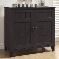 BAXTON STUDIO Wholesale Interiors Fp-1201 Glidden Wood Modern Shoe Cabinet Short In Dark Brown