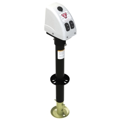 BULLDOG 500188 Powered Drive Tongue Jack A-Frame 14 In. Travel Case Rating 3 500 Lbs. 8.50 X 6.50 X 32 In White