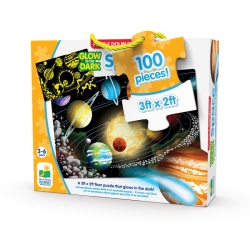 THE LEARNING JOURNEY 782545 Puzzle Doubles Glow In The Dark-Space