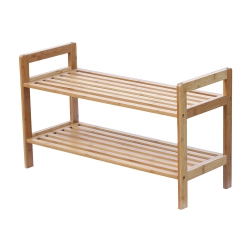 OCEANSTAR Sr1309 2 Tier Bamboo Shoe Rack