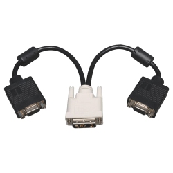 TRIPP LITE 1Ft Dvi to VGA Splitter Adapter Converter Dvi-A Analog M to 2X HD15F 1'