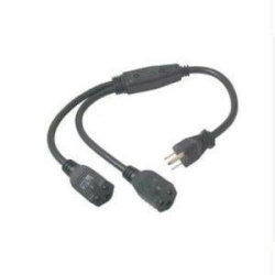 CABLES TO GO C2G 14In 16 Awg 1-To-2 Power Cord Splitter (1 Nema 5-15P to 2 Nema 5-15R)