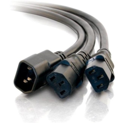CABLES TO GO C2G 6Ft 16 Awg 1-To-2 Power Cord Splitter (1 Iec320C14 to 2 Iec320C13)