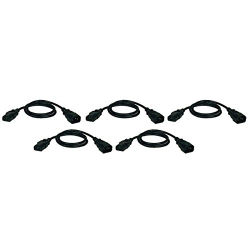 TRIPP LITE 5-Pack Of 2-Ft. Standard Computer Power Extension Cords