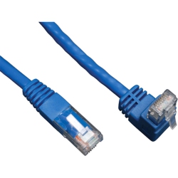 TRIPP LITE 3Ft Cat6 Gigabit Molded Patch Cable Rj45 Right Angle Up to Straight M/m 3' In Blue