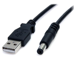 STARTECH 2M USB to Type M Barrel Cable - USB to 5.5MM 5V Dc Cable
