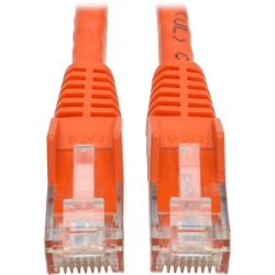 TRIPP LITE Cat6 Gigabit Snagless Molded Utp Patch Cable (Rj45 M/m), Orange, 1 Ft