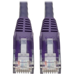 TRIPP LITE Cat6 Gigabit Snagless Molded Utp Patch Cable (Rj45 M/m), Purple, 1 Ft