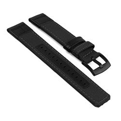 STRAPSCO Canvas Band Strap for Suunto Core W/ Matte Buckle In In Black
